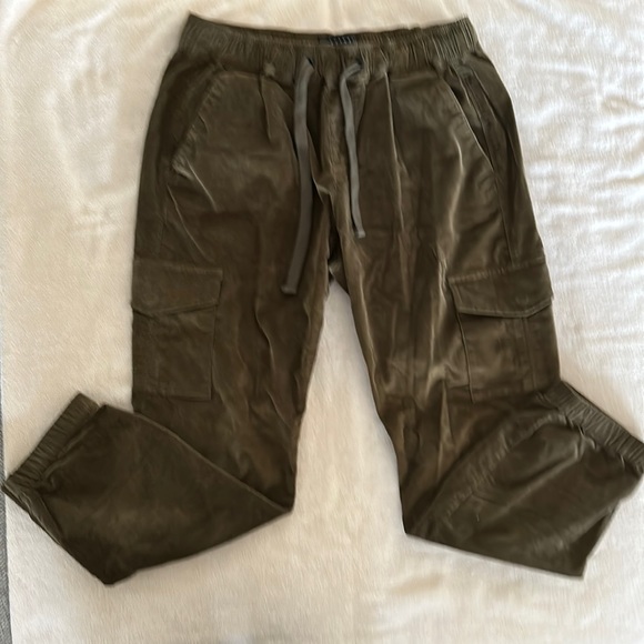 Anthropologie Sanctuary Mia Corduroy Cargo Jogger Ankle Zip, Olive Size Small - Picture 3 of 11